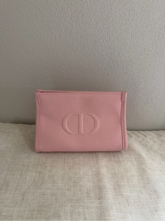 Dior Other - Christian Dior Pink Canvas Cosmetic Beauty Pouch